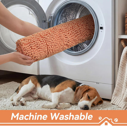 Bcoimo Super Absorbent Dog Door Mat, 30"*20" Anti Slip Mat for Muddy Paws, Pet Rugs for Dirty Paws Washable that Absorbs Moisture and Dirt, for Dog Cage and Pet Resting Carpet