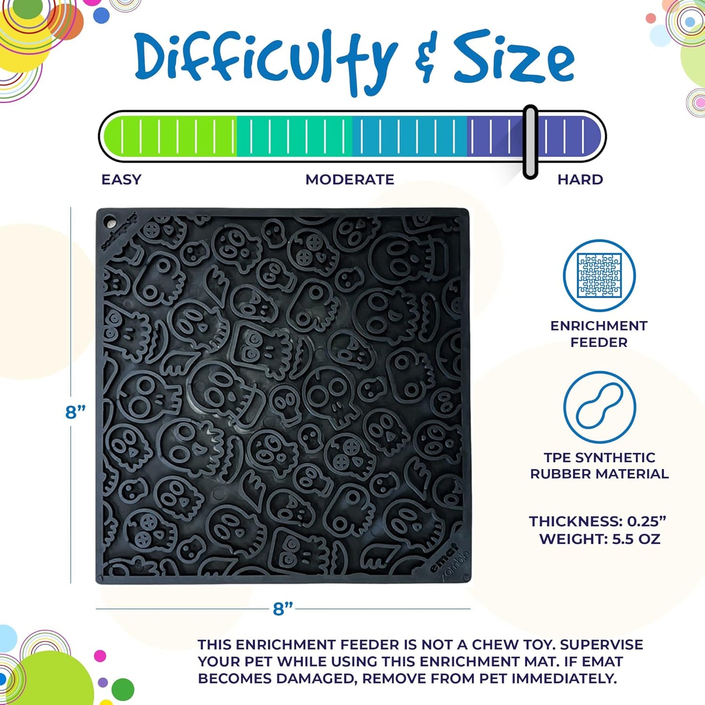 SodaPup Flower Power eMat – Durable Lick Mat Feeder Made in USA from Non-Toxic, Pet-Safe, Food Safe Rubber for Mental Stimulation, Avoiding Overfeeding, Fresh Breath, Digestive Health, & More