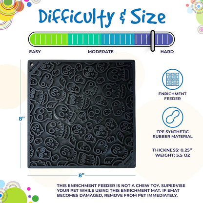 SodaPup Flower Power eMat – Durable Lick Mat Feeder Made in USA from Non-Toxic, Pet-Safe, Food Safe Rubber for Mental Stimulation, Avoiding Overfeeding, Fresh Breath, Digestive Health, & More