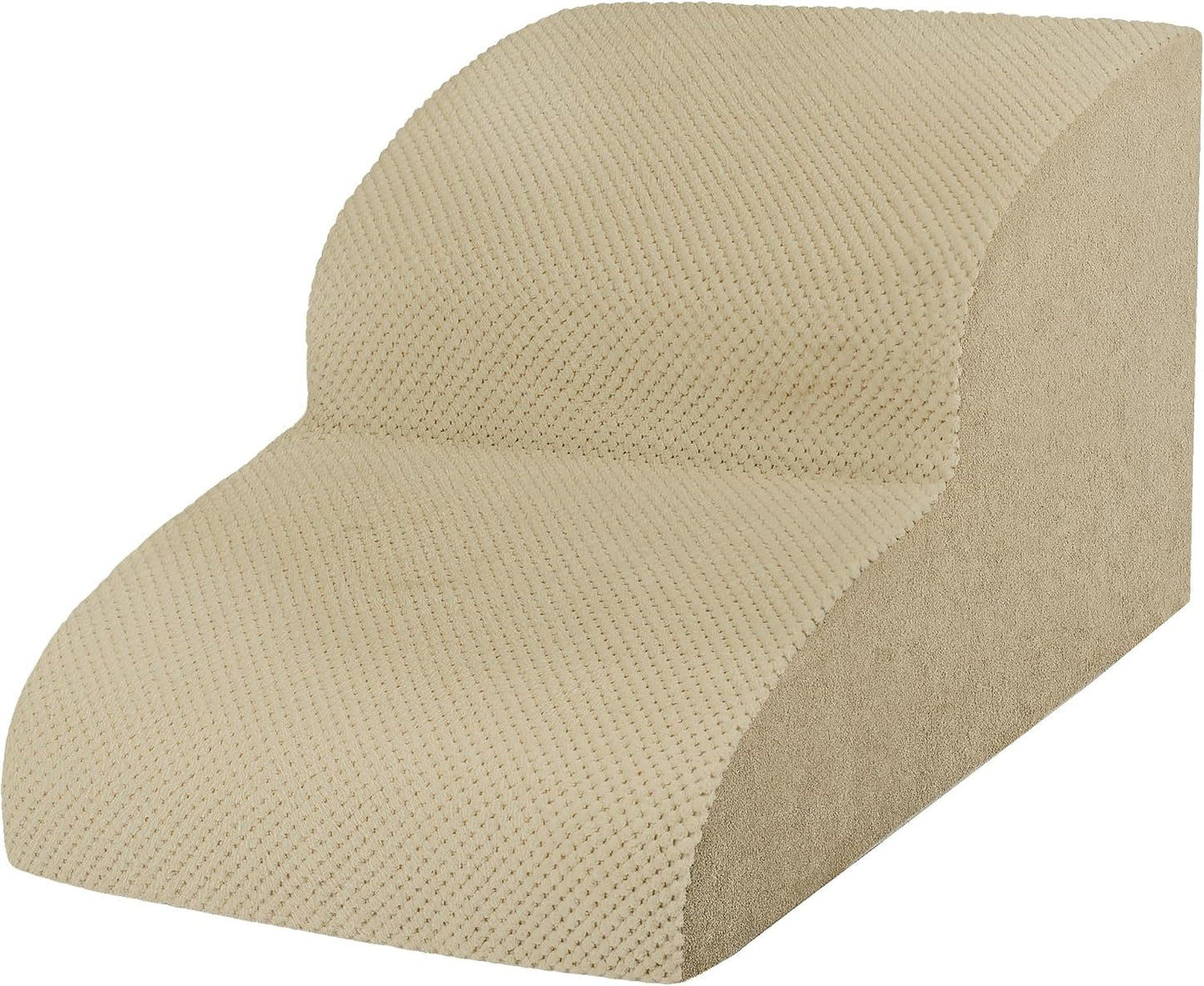 Dog Stairs for Small Dogs, 3 Tiers High Density Foam Dog Ramp, Extra Wide Non-Slip Pet Steps for High Beds Or Couch, Soft Foam Doggie Ladder for Dogs Injured, Older Pets, Small Cats