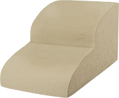 Dog Stairs for Small Dogs, 3 Tiers High Density Foam Dog Ramp, Extra Wide Non-Slip Pet Steps for High Beds Or Couch, Soft Foam Doggie Ladder for Dogs Injured, Older Pets, Small Cats