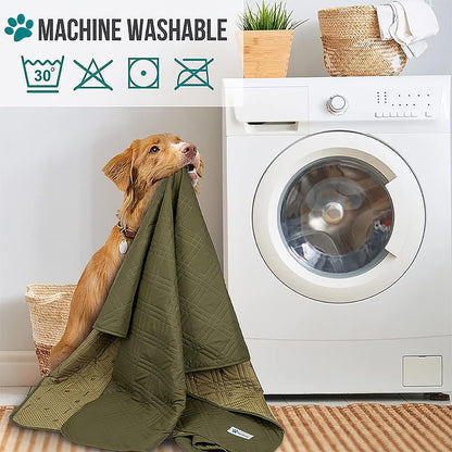 PetAmi Waterproof Couch Cover for Dogs, Reversible Furniture Cover Sofa Protector for Pet Cat Bed, Washable Blanket Dog Cover for Couch Seat, 52x82 Gray