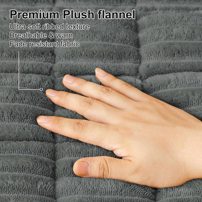 Smiry Couch Cover for Dogs, Non Slip Washable Sofa Protector for Pets, Soft Furniture Cover for Leather & Fabric Couches, Cozy Protect Against Fur, Dirt & Everyday Messes (Dark Grey, 27.6" x 59")