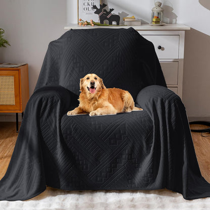 Waterproof Couch Cover, Reversible, Pet-Friendly, Washable and Anti-Slip Couch Covers for Sofa Protection with 3 Cushions, Sofa Slipcovers for Dogs and Cats (71×118in/Brown)