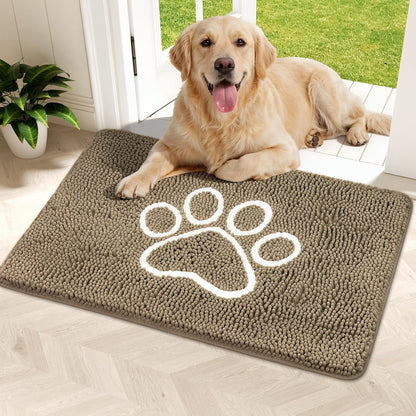 Bcoimo Super Absorbent Dog Door Mat, 30"*20" Anti Slip Mat for Muddy Paws, Pet Rugs for Dirty Paws Washable that Absorbs Moisture and Dirt, for Dog Cage and Pet Resting Carpet