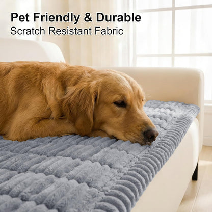 Smiry Couch Cover for Dogs, Non Slip Washable Sofa Protector for Pets, Soft Furniture Cover for Leather & Fabric Couches, Cozy Protect Against Fur, Dirt & Everyday Messes (Dark Grey, 27.6" x 59")