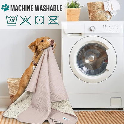 PetAmi Waterproof Couch Cover for Dogs, Reversible Furniture Cover Sofa Protector for Pet Cat Bed, Washable Blanket Dog Cover for Couch Seat, 52x82 Gray