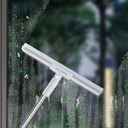 Rubber Squeegee Broom for Floor,62" Long Handle Window Squeegee, Silicone Pet Hair Remover,Magic Squeegee Broom for Indoor Cleaning,Cleans Glass, Hair, fine dust, Liquids, Suitable Smooth Floors, Rugs