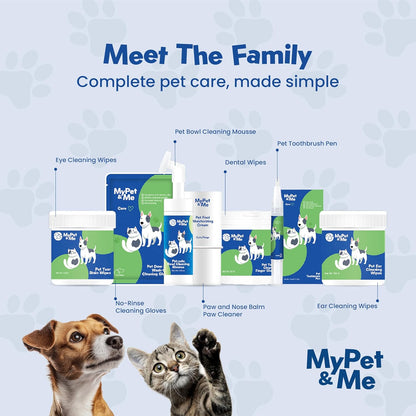 My Pet & Me - Dog Paw Cleaner - Foaming Cleanser for Easy Cleaning - No-Rinse Dog Paw Washer - Gentle Foot Cleaner for Dogs - Paw Wash for Small & Large Dogs - 4.05 oz