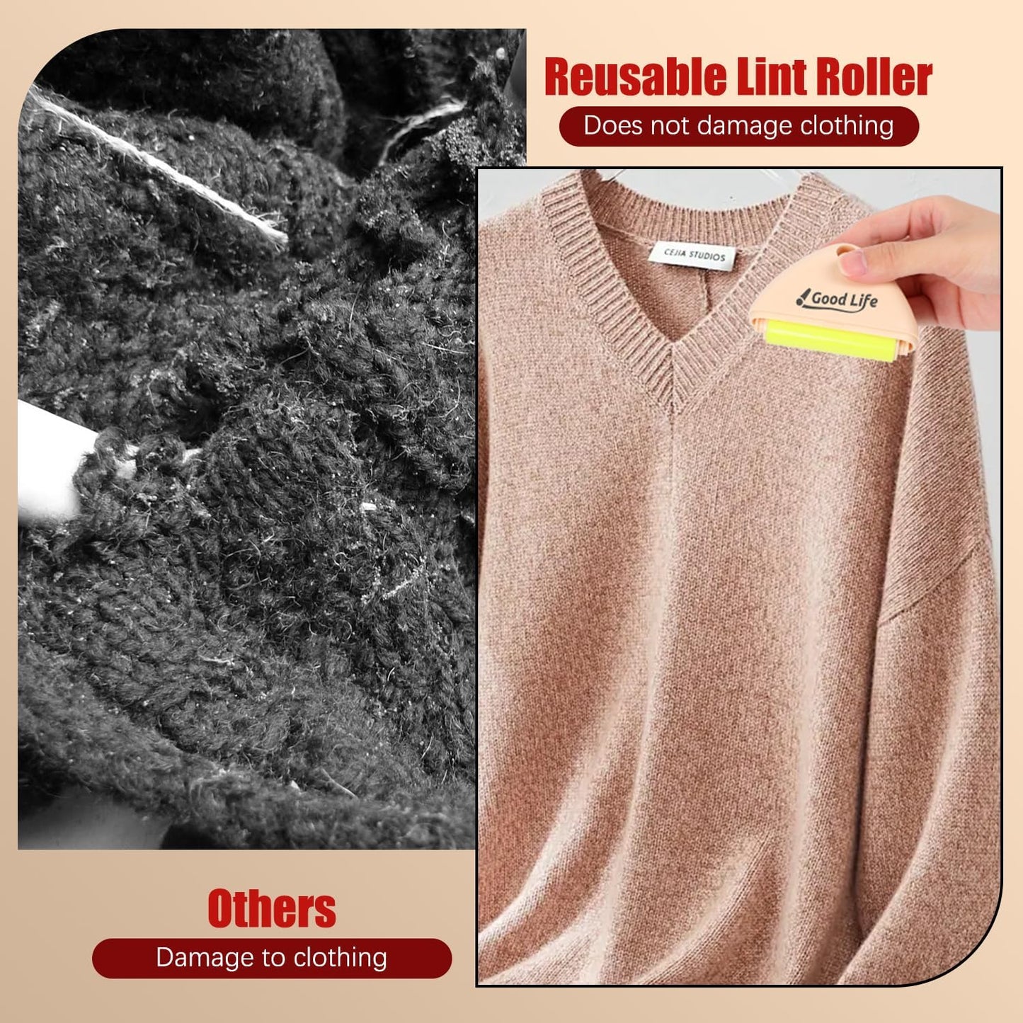 4 Pack Reusable Lint Roller Portable Mini Lint Remover Cat Pet Hair Rollers Travel Size Sticky Cleaner Dog Hair Remover for Clothes Washable Gel Lint Roller Ball