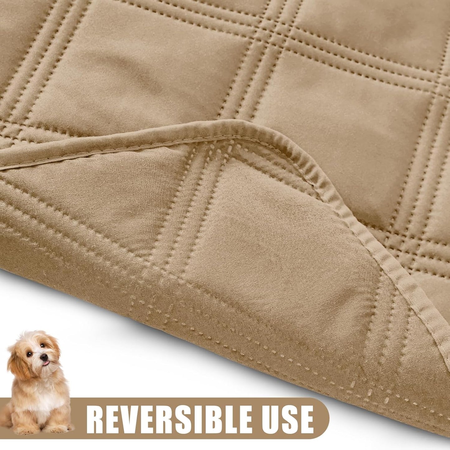Smiry Waterproof Dog Bed Cover Blanket 30x70, Soft Reversible Pet Blanket, Washable Leakproof Cats Dogs Couch Cover for Sofa, Couch, Furniture, Grey/Dark Grey