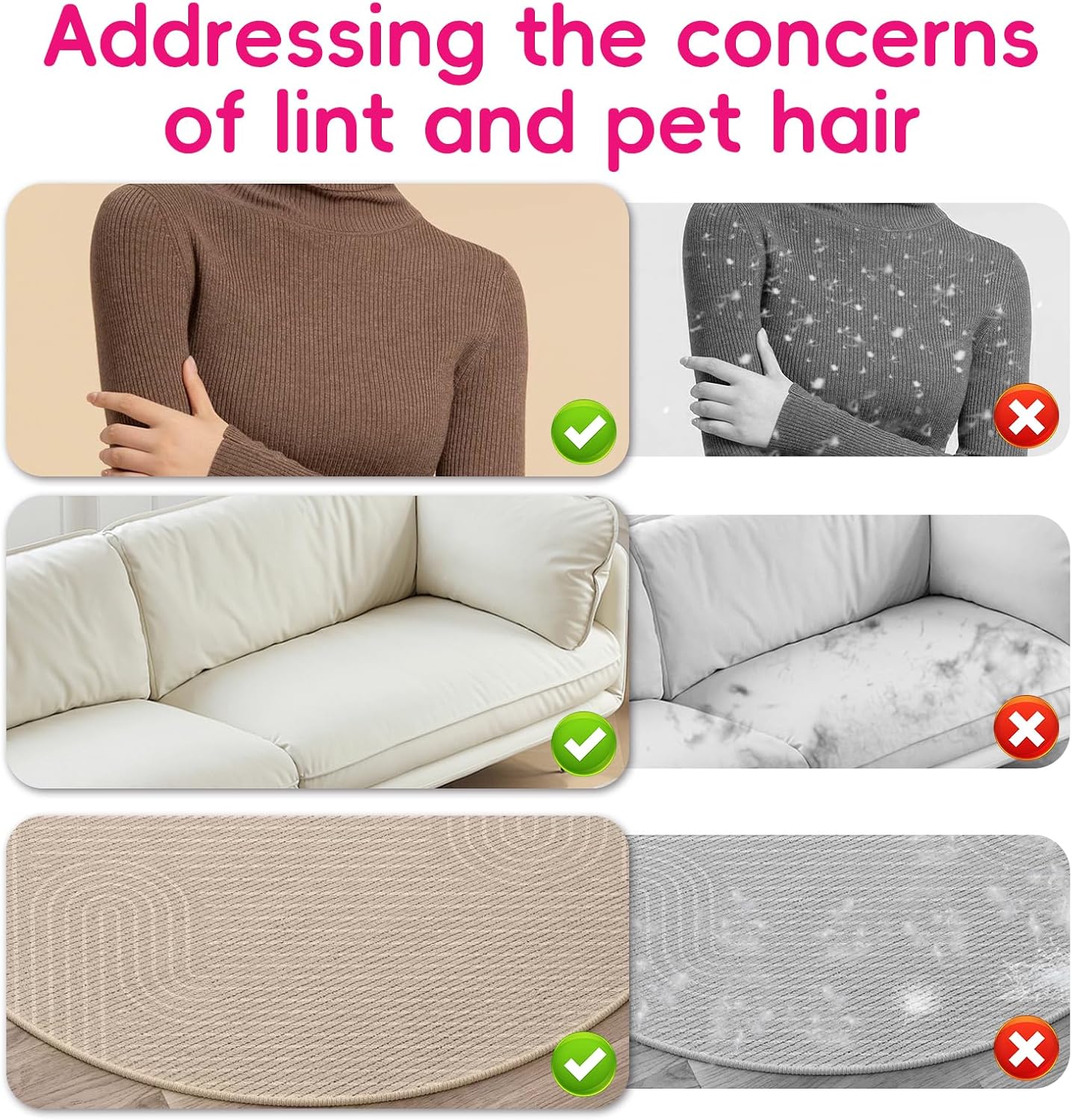 Pet Hair Removal Gloves, Magic Brush pet Hair Removal Device, Reusable pet Hair Removal Tools, Remove Dog and cat Hair from Sofas, Carpets, Seats, Clothes, and car Seats.