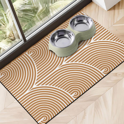 Dog Food Mats for Floors, Absorbent Dog Bowl Mat for Food and Water Dispenser, Quick Dry Cat Food Mat Pet Supplies
