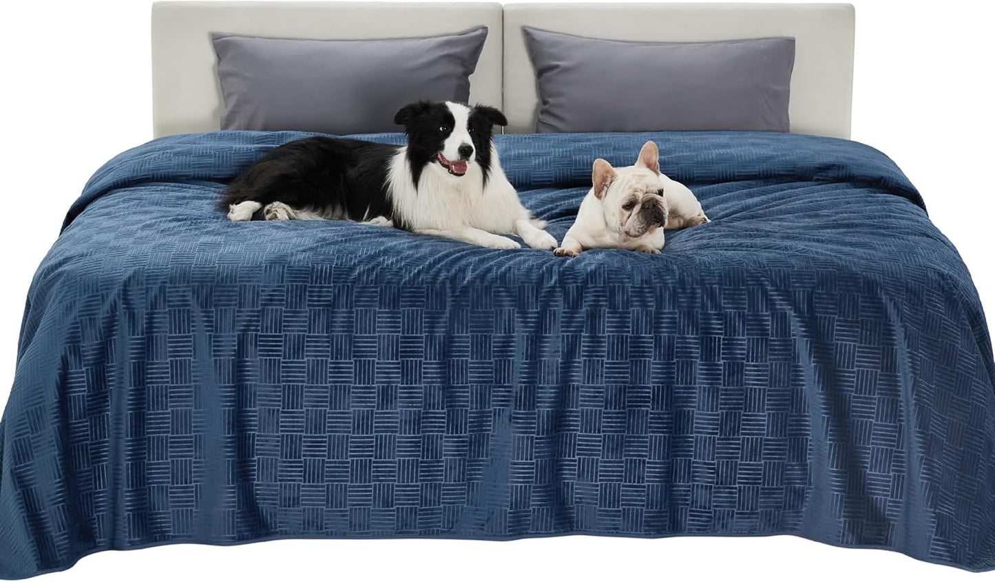 Bedsure Waterproof Couch Cover for Dogs Washable - Waterproof Blanket for Large Dogs Couch Sofa Bed Cozy, Lightweight Furniture Protector for Pet Cat Quick Drying, Ash Grey, 52x82IN