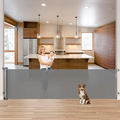 Extra Wide Baby Gate for Large Openings Retractable Baby Gates Indoor Outdoor Extra Long Dog Gate for Doorway Stair Gates for Kids or Pets Extra Large Dog Gate for Stairs