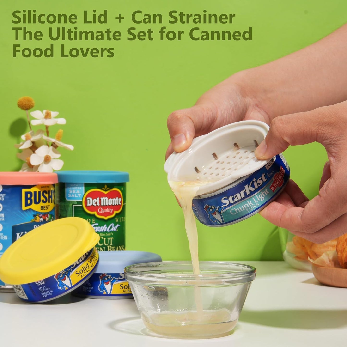 2PCs 3.0-inch Silicone Can Lids for Chef Boyardee | Van Camp's | Goya | Bush's Best | Farmer's Market Can, Can Cover for Canned Goods, Soup Can Cap, Fit Most Standard Size, Dishwasher Safe (Lids ONLY)