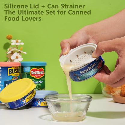 2PCs 3.0-inch Silicone Can Lids for Chef Boyardee | Van Camp's | Goya | Bush's Best | Farmer's Market Can, Can Cover for Canned Goods, Soup Can Cap, Fit Most Standard Size, Dishwasher Safe (Lids ONLY)