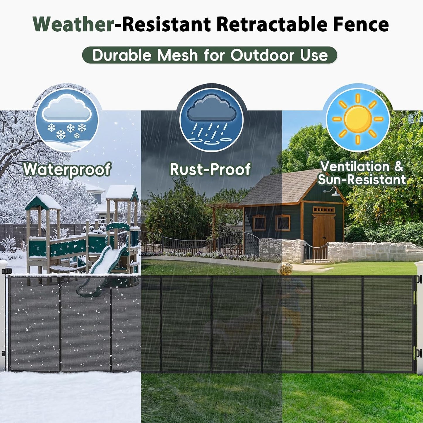 250" Reinforced Extra Wide Baby Gate Retractable Dog Gate, 21ft Extra Long Baby Gate Retractable Gates for Dogs, 48" Extra Tall Pet Gate Retractable Fence Outdoor Gate for Deck/Garage/Patio, Black