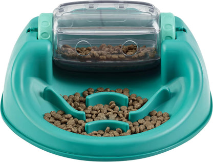 Outward Hound by Nina Ottosson Lick N’ Flip Level 1 Dog Puzzle Toy, Lick Mat & Slow Feeder – Non-Slip Base Beginner Enrichment for Small & Medium Dogs, Holds 1 Cup Wet or Dry Food, 7.4" x 7.4"