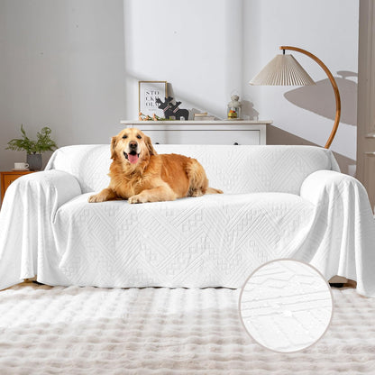Waterproof Couch Cover, Reversible, Pet-Friendly, Washable and Anti-Slip Couch Covers for Sofa Protection with 3 Cushions, Sofa Slipcovers for Dogs and Cats (71×118in/Brown)