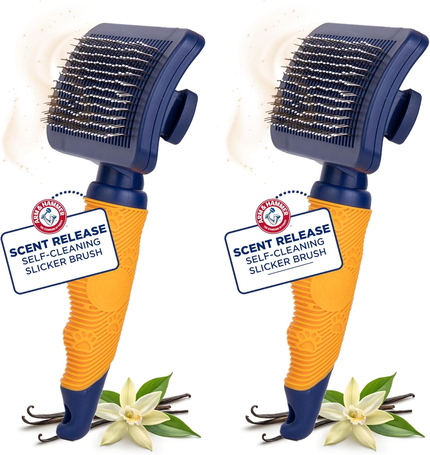 Arm & Hammer Deodorizing Dog Grooming Comb, Fragrance Transfer Technology with Baking Soda, Fine & Standard Teeth for Detangling & Flea Removal, Dematting Tool for Dogs, Sweet Apple & Rose Scent