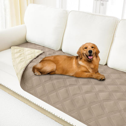 Smiry Waterproof Dog Bed Cover Blanket 30x70, Soft Reversible Pet Blanket, Washable Leakproof Cats Dogs Couch Cover for Sofa, Couch, Furniture, Grey/Dark Grey