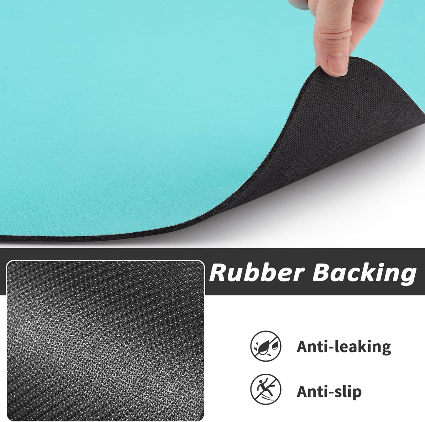 HotLive Dog Food Mat - Absorbent Cat Mat for Food and Water, No Stains Pet Feeding Bowl Mat, Easy to Clean Pet Placemats, Quick Dry Dog Water Dispenser Mat for Messy Drinkers | Paw Dark Grey 12"x 19"