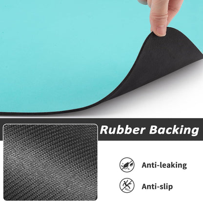 HotLive Dog Food Mat - Absorbent Cat Mat for Food and Water, No Stains Pet Feeding Bowl Mat, Easy to Clean Pet Placemats, Quick Dry Dog Water Dispenser Mat for Messy Drinkers | Paw Dark Grey 12"x 19"