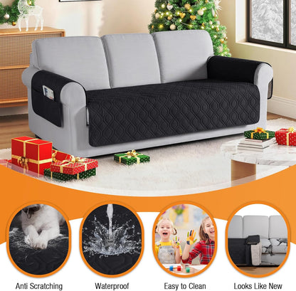 VANSOFY Couch Cover, Waterproof Sofa Covers Washable Slipcover Furniture Protector Couch Seat Covers Non-Slip Couch Cover for Dogs, Pets(Sofa, Dark Gray)