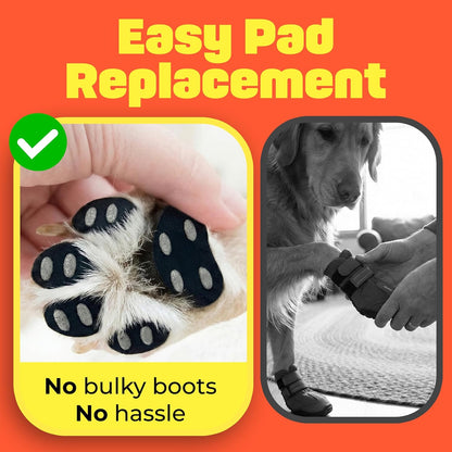 HASHI 24 Pcs Size XXL Pre-Cut Dog Paw Grips, Anti-Slip Traction Pads for Hardwood & Tile Floors, 6 Sets Self-Adhesive Pet Paw Protectors for Senior Dogs, Water-Resistant & Breathable