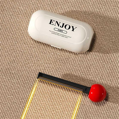 1pcs Enjoy Lint Roller, Enjoy Sticky Lint Roller, 2 In1 Washable Lint Remover，Reusable Portable Mini Travel Sticky Roller，Furniture,Clothes,Hair Removers for Dog and Cat (White)