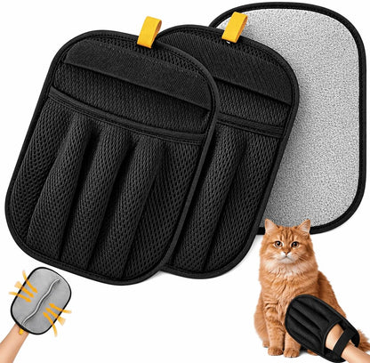 Upgraded Pet Hair Removal Gloves with Snug Elastic Wrist – Electrostatic Five-Finger Reusable Fur Remover for Cats & Dogs, Effortless Cleaning Tool for Couch, Carpet, Clothing & Car Seats