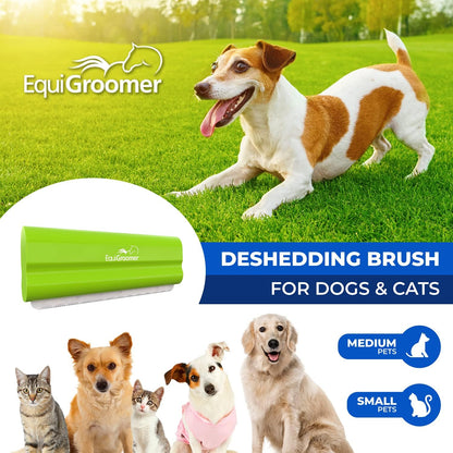 EasyGroomer Deshedding Brush for Dogs & Cats – Undercoat Grooming Tool for Short & Long Hair, Removes Loose Fur & Dirt, Reduces Shedding for Small & Large Pets, Purple