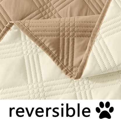 hyha Waterproof Dog Bed Blanket, Soft Pet Blankets, Waterproof Couch Cover for Dogs, Reversible Sofa Covers Washable for Furniture (30x70 Inch, Taupe/Beige)