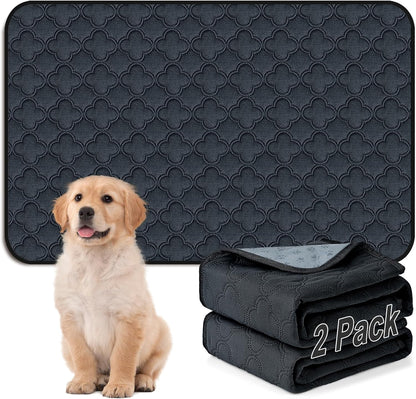 FunFurry Washable Pee Pads for Dogs - 4 Pack Reusable Pee Pads，Waterproof Puppy Pads，Pet Training Pads，Super Absorbent with Dog Paw Shape Non-Slip Backing (Cream, 18" X 24" - 4 Pack)