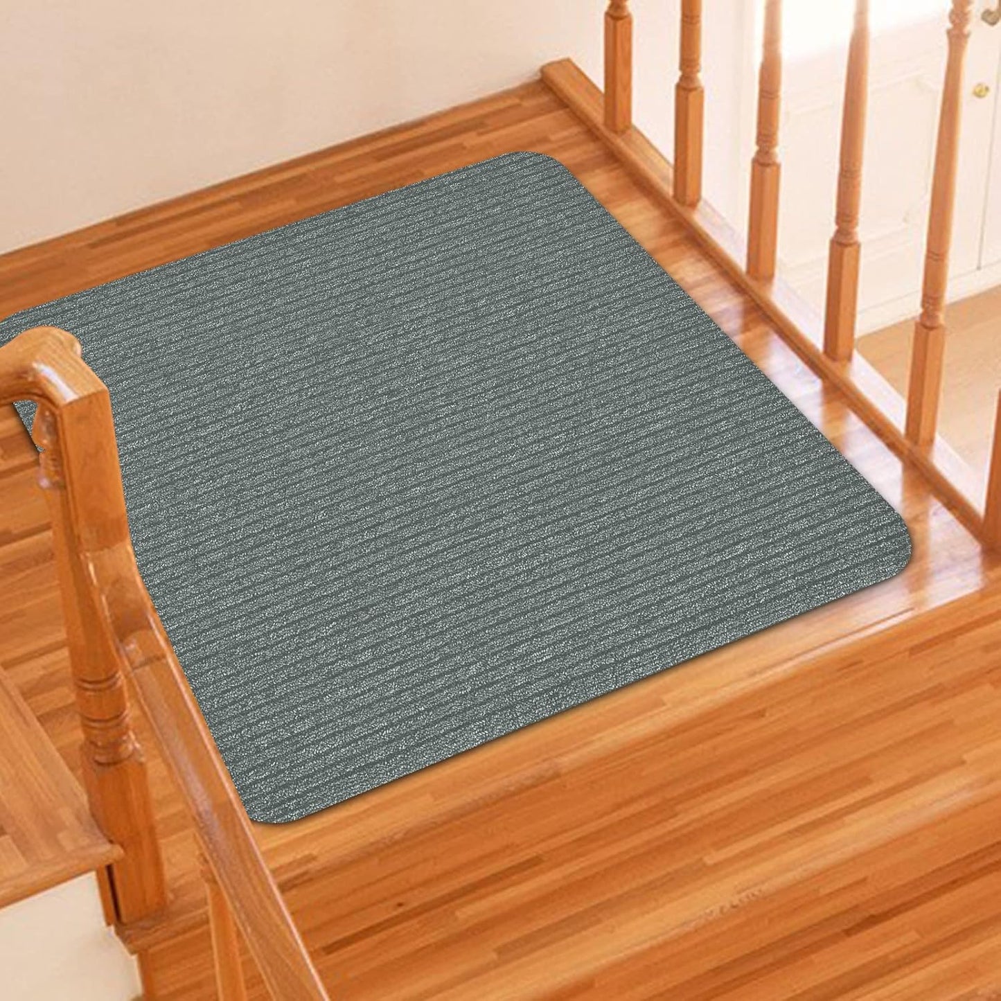 Stair Treads for Wooden Steps Carpet, Non-Slip Stair Runner Indoor Outdoor Stair Tread Mats Covers Pads, 19" x 31"Matching Landing Step Runner for Elders, Kids and Dogs (19" x 31", Black)