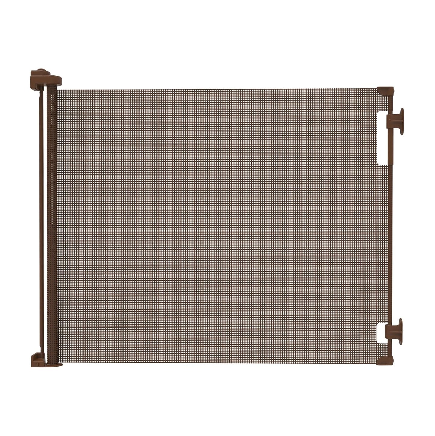 Retractable Baby Gate Perma Child Safety 33" Tall x 55” Wide, Mesh, for Stairs, Doorways, Dogs, Pets, Indoor, Outdoor, One-Handed Operation, Locking, Easy Install, Hardware Mount, Black