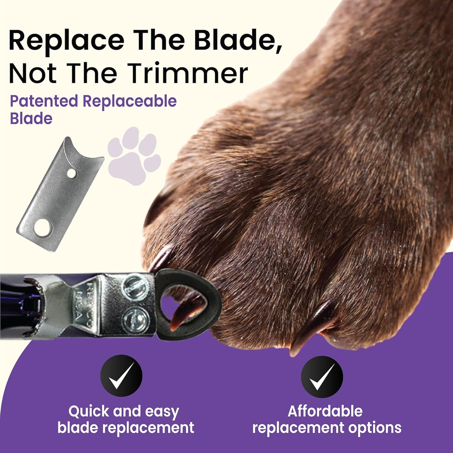 Resco USA-Made Dog Nail Clippers - Professional Guillotine Trimmer for Clean Cuts - Candy Color Series - Replacement Blade System - Fits All Breed Sizes