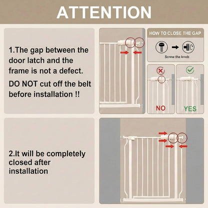 Extra Wide 76.4-81 Inch Large Baby Gates for Stairs, Doorways - No Drilling, Pressure Mounted Pet Gates for Kids & Dogs