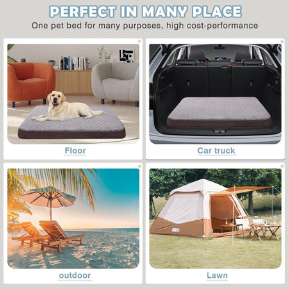 Large Dog Bed, High Density Foam, Good Resilience for Enough Cushion to Large Dogs Such as Great Dane, 47 * 39 Inches Widen Pet Bed, Non Slip Bottom with Removable Washable Cover