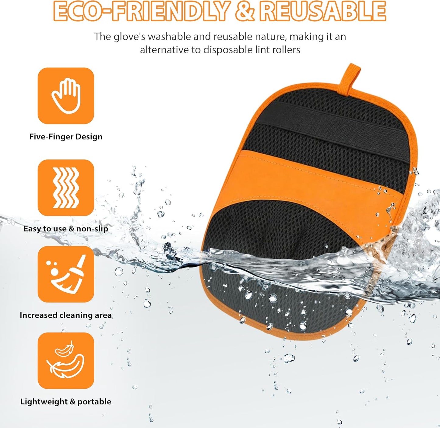 Premium 3-in-1 Pet Grooming Kit - Electrostatic Pet Hair Removal Glove with Safety Nail Scissors & Dual-Ended Toothbrush Set - Gentle Deshedding Mitt for Dogs, Cats & Furniture - All-in-One Care Pack