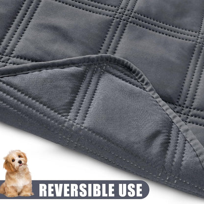 Smiry Waterproof Dog Bed Cover Blanket 30x70, Soft Reversible Pet Blanket, Washable Leakproof Cats Dogs Couch Cover for Sofa, Couch, Furniture, Grey/Dark Grey