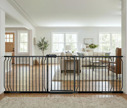 Extra Wide 76.4-81 Inch Large Baby Gates for Stairs, Doorways - No Drilling, Pressure Mounted Pet Gates for Kids & Dogs