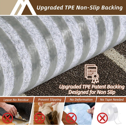 COSY HOMEER Soft Stair Treads Non-Slip Carpet Mat 28inX9in Indoor Stair Runners for Wooden Steps,Stair Rugs for Kids and Dogs, 100% Polyester TPE Backing 4pcs,Beige