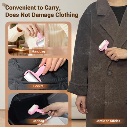 Pet Hair Removal Glove & Electrostatic Remover Set with Mini Lint Roller (180 Sheets) - Reusable Cleaning Tool for Sofa, Carpet, Cat Tree, Furniture, Car Seat and Clothes（3PCS）