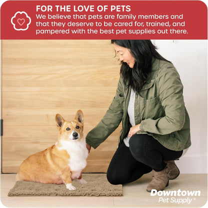 My Doggy Place Dog Mud Mat, 36"x26" Ash – Thick Microfiber Entry Rug for Snow, Mud & Salt – Absorbent, Quick-Dry, Washer-Safe & Non-Slip, Large