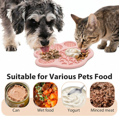 Lick Mat for Dogs and Cats, Slow Feeder Mats with Suction Cups - Bathing, Grooming and Training, Anxiety Relief Feeding Pad,Dishwasher-Safe Yellow
