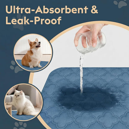 FunFurry Washable Pee Pads for Dogs - 4 Pack Reusable Pee Pads，Waterproof Puppy Pads，Pet Training Pads，Super Absorbent with Dog Paw Shape Non-Slip Backing (Cream, 18" X 24" - 4 Pack)