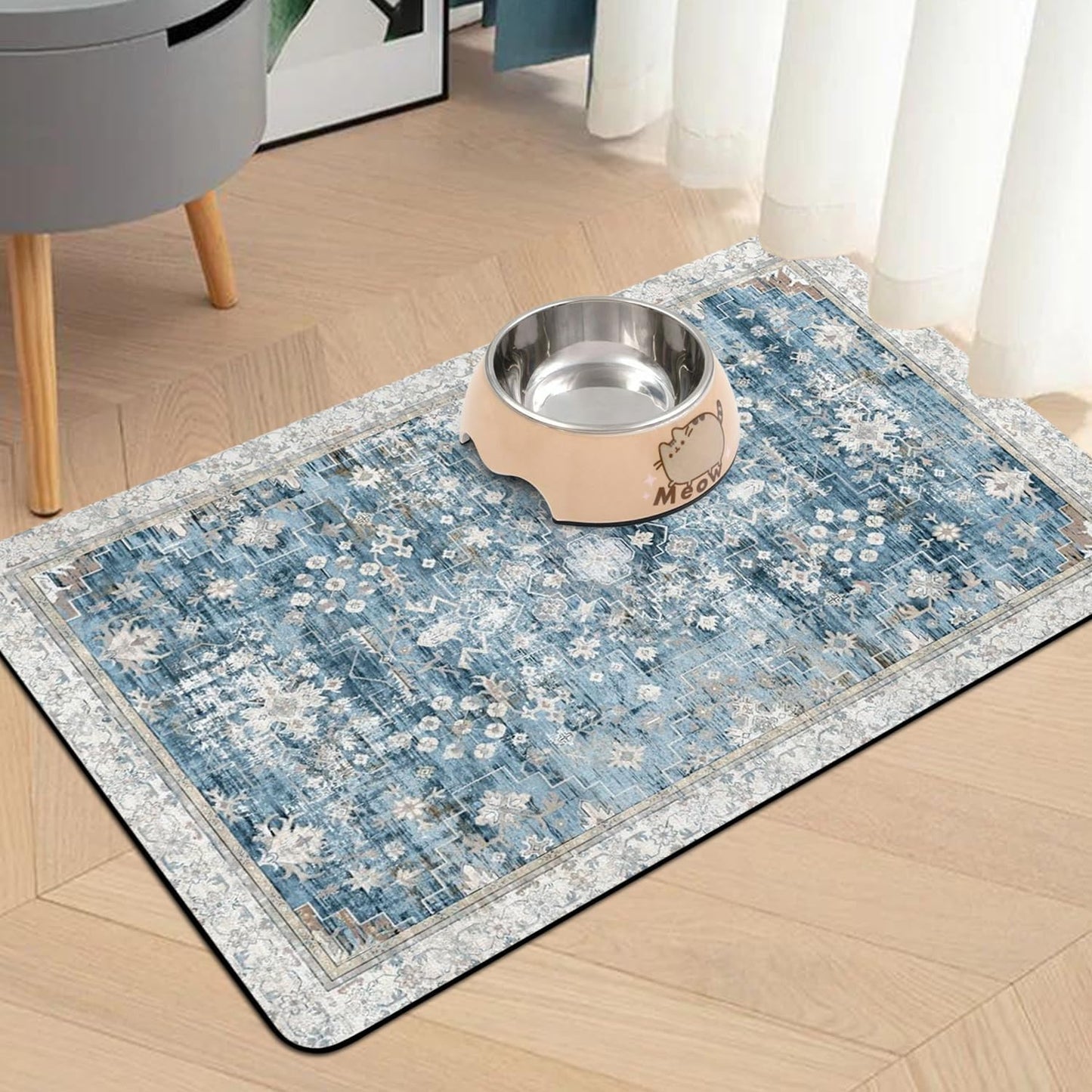 Pet Food Mats for Floor, Absorbent Dog Mat for Food and Water Dispenser Mat, Dog Food Mat Quick Dry Cat Food Mat Pet Supplies