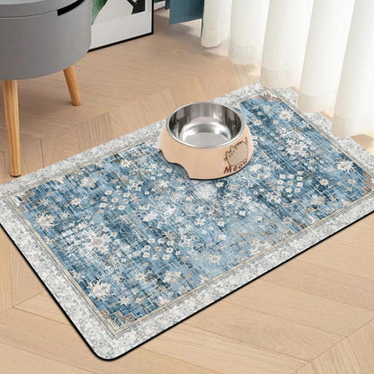 Pet Food Mats for Floor, Absorbent Dog Mat for Food and Water Dispenser Mat, Dog Food Mat Quick Dry Cat Food Mat Pet Supplies
